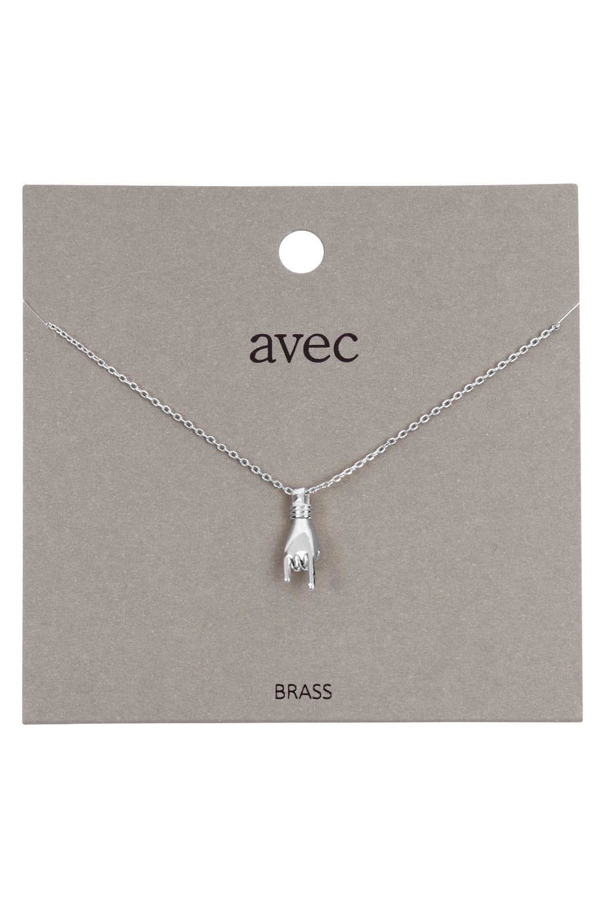 Metal Fingers Sign Necklace