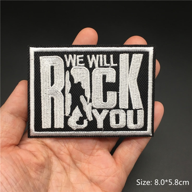 Rock Band Iron on Patch for Clothing Badges Music Metal Appliques Jacket Jeans