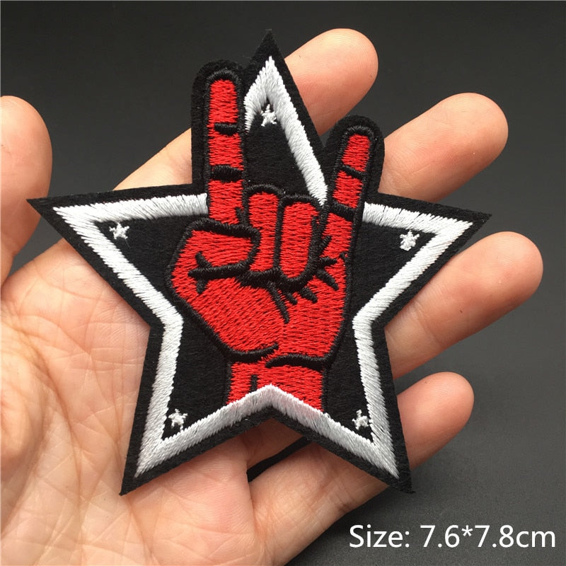 Rock Band Iron on Patch for Clothing Badges Music Metal Appliques Jacket Jeans