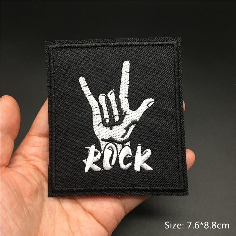 Rock Band Iron on Patch for Clothing Badges Music Metal Appliques Jacket Jeans